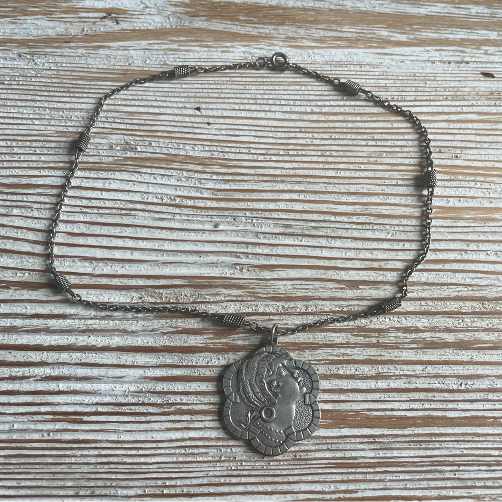 Gypsy Woman Cameo Necklace